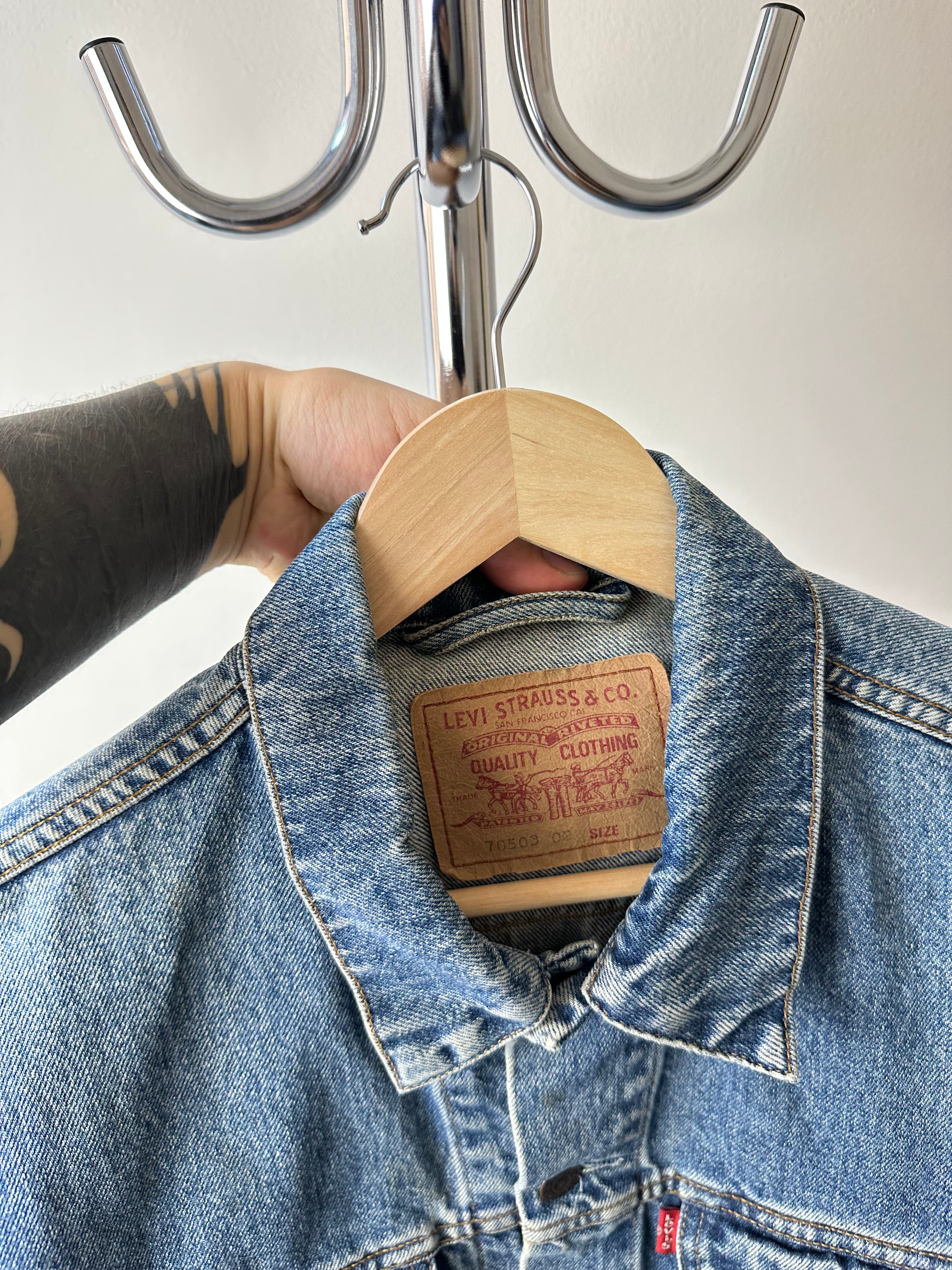 Vintage 1980s Levi’s 70503-02 Denim Trucker Jacket - size M/L