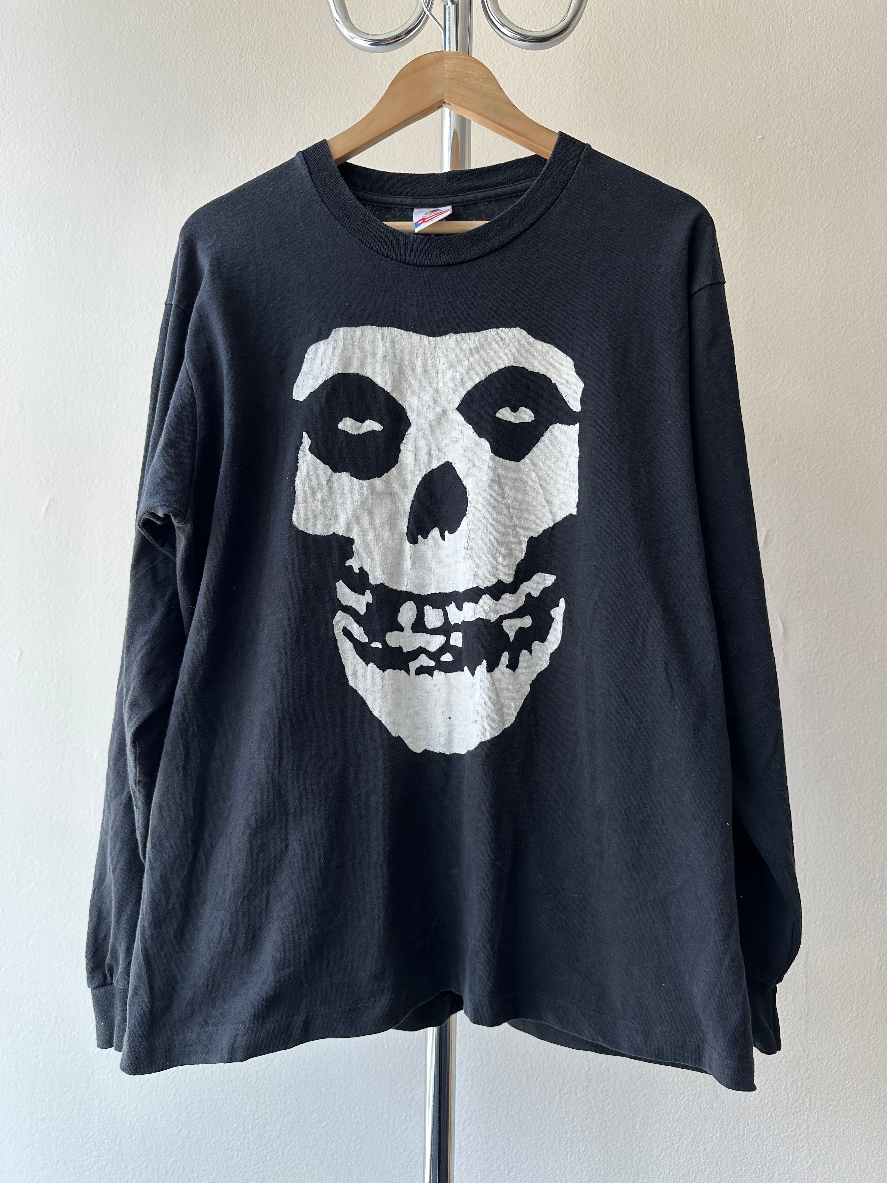 Vintage Early 1990s Misfits – Crimson Ghost Bootleg Longsleeve T-shirt - size XL