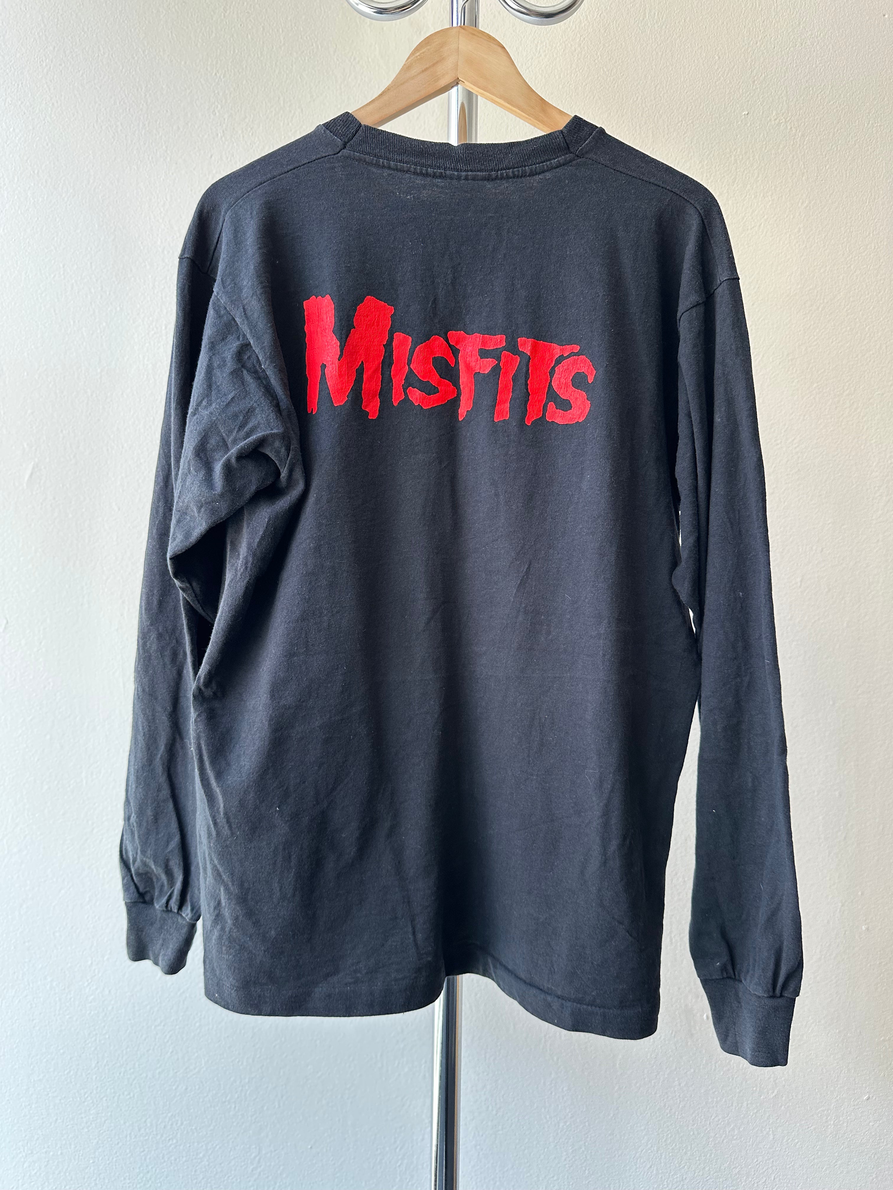 Vintage Early 1990s Misfits – Crimson Ghost Bootleg Longsleeve T-shirt - size XL