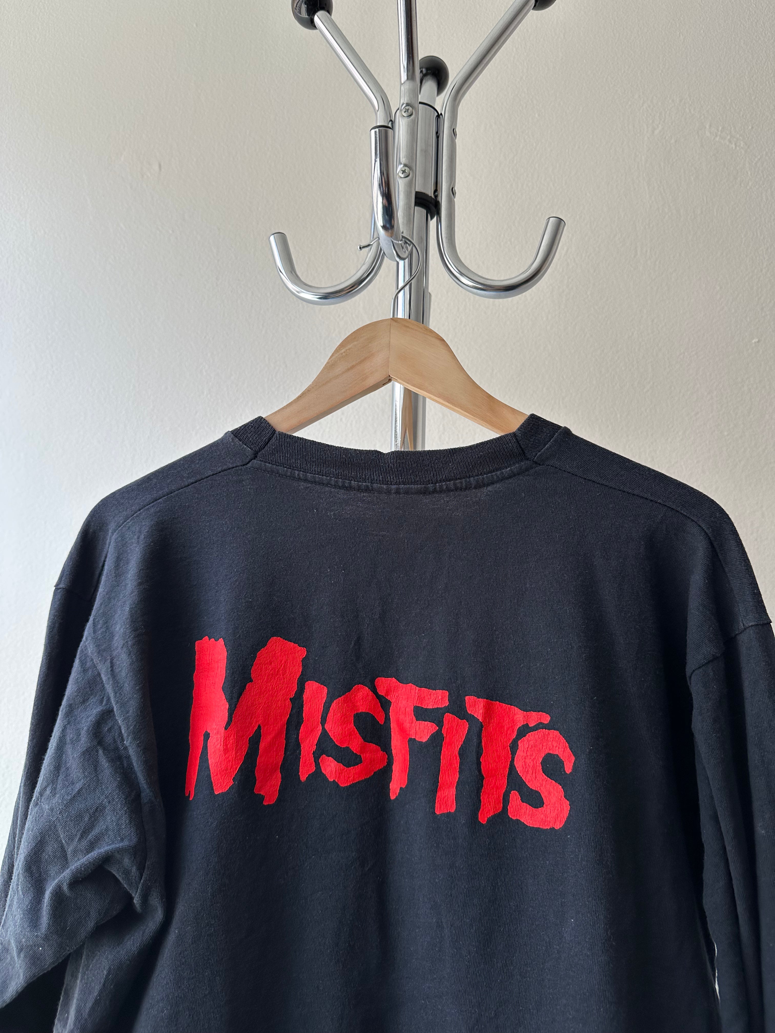 Vintage Early 1990s Misfits – Crimson Ghost Bootleg Longsleeve T-shirt - size XL