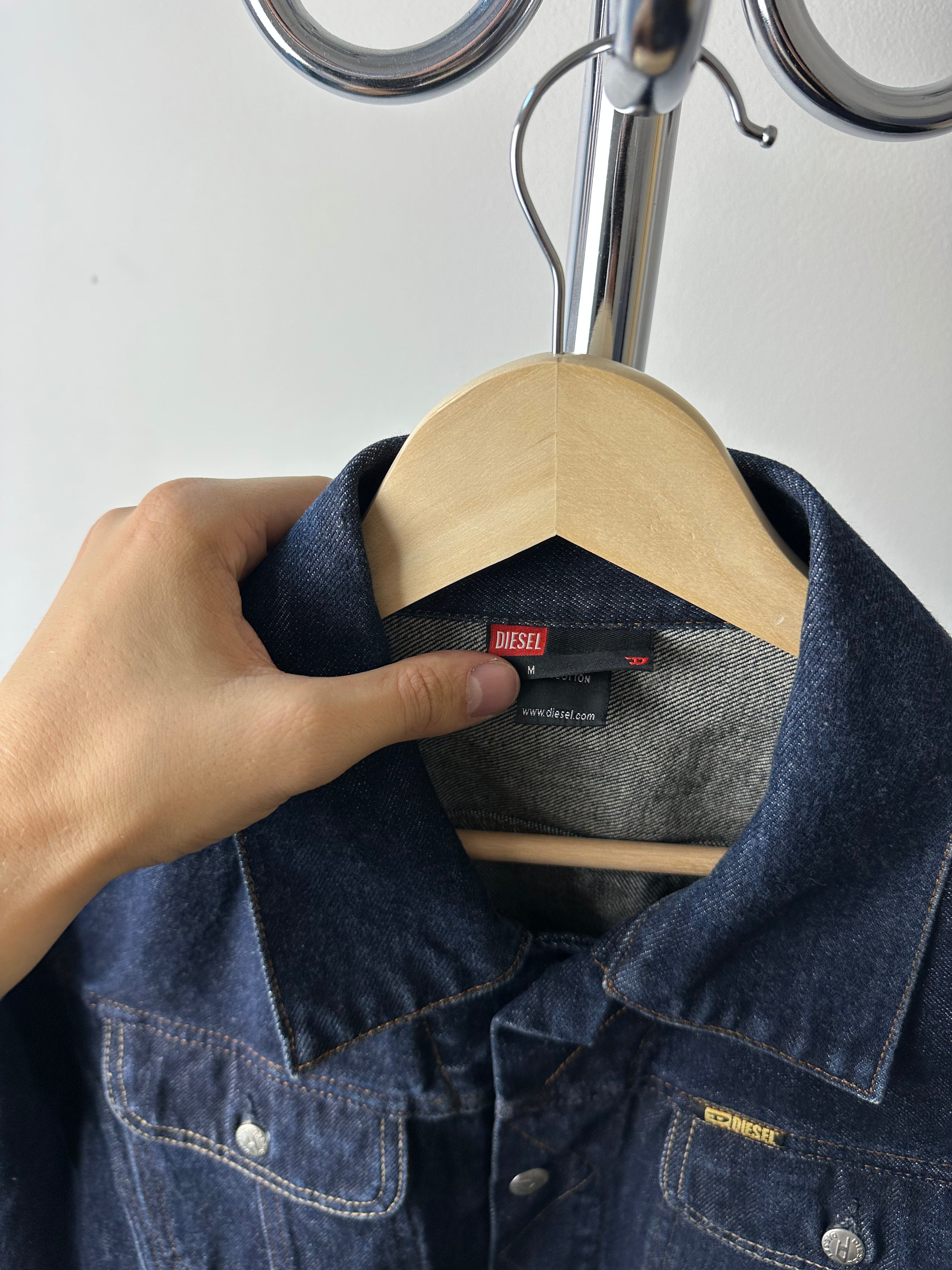 Vintage 1990s Diesel Raw Denim Jacket - size M