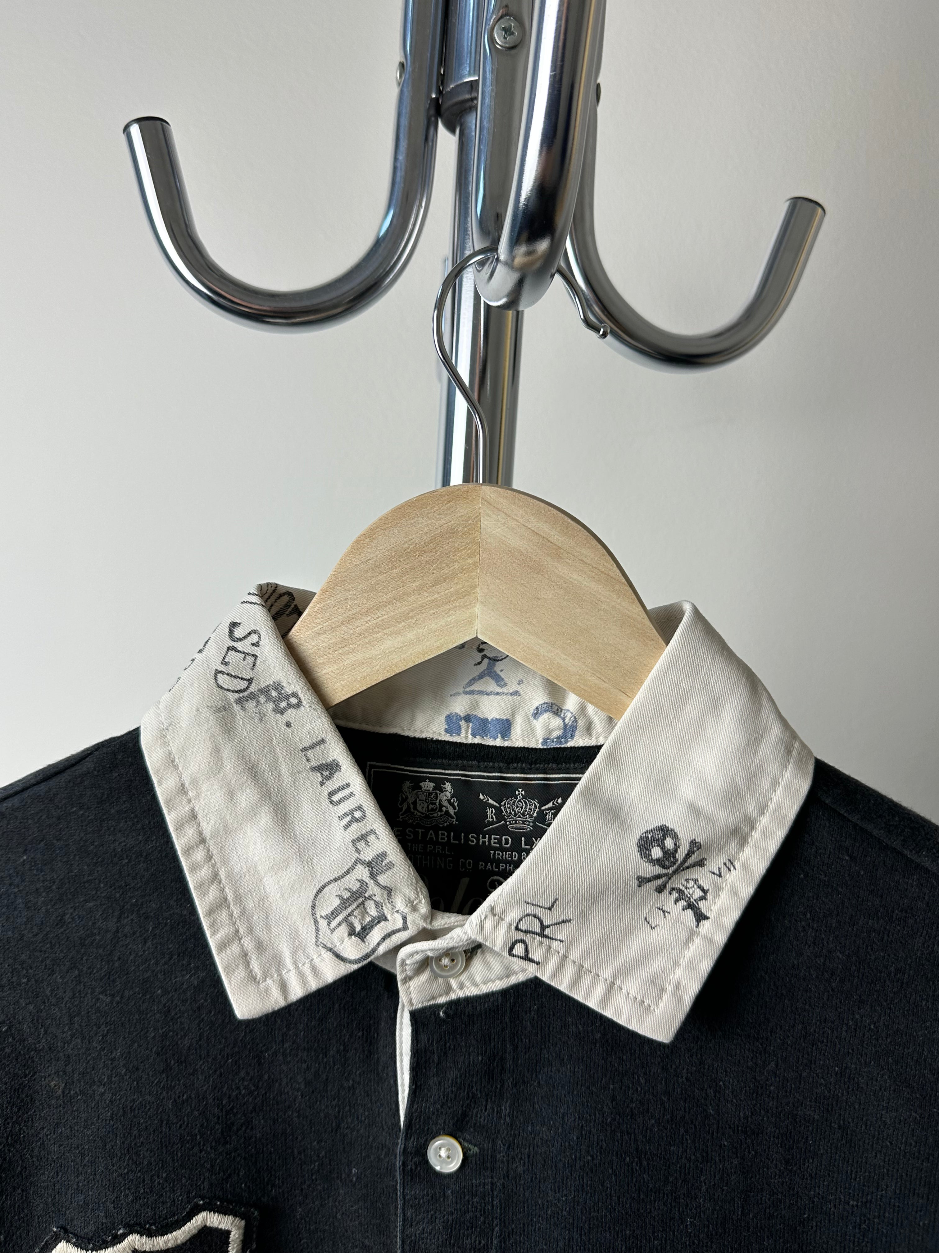 Vintage Polo Ralph Lauren Rugby Shirt "Skull & No.15" - size M/L