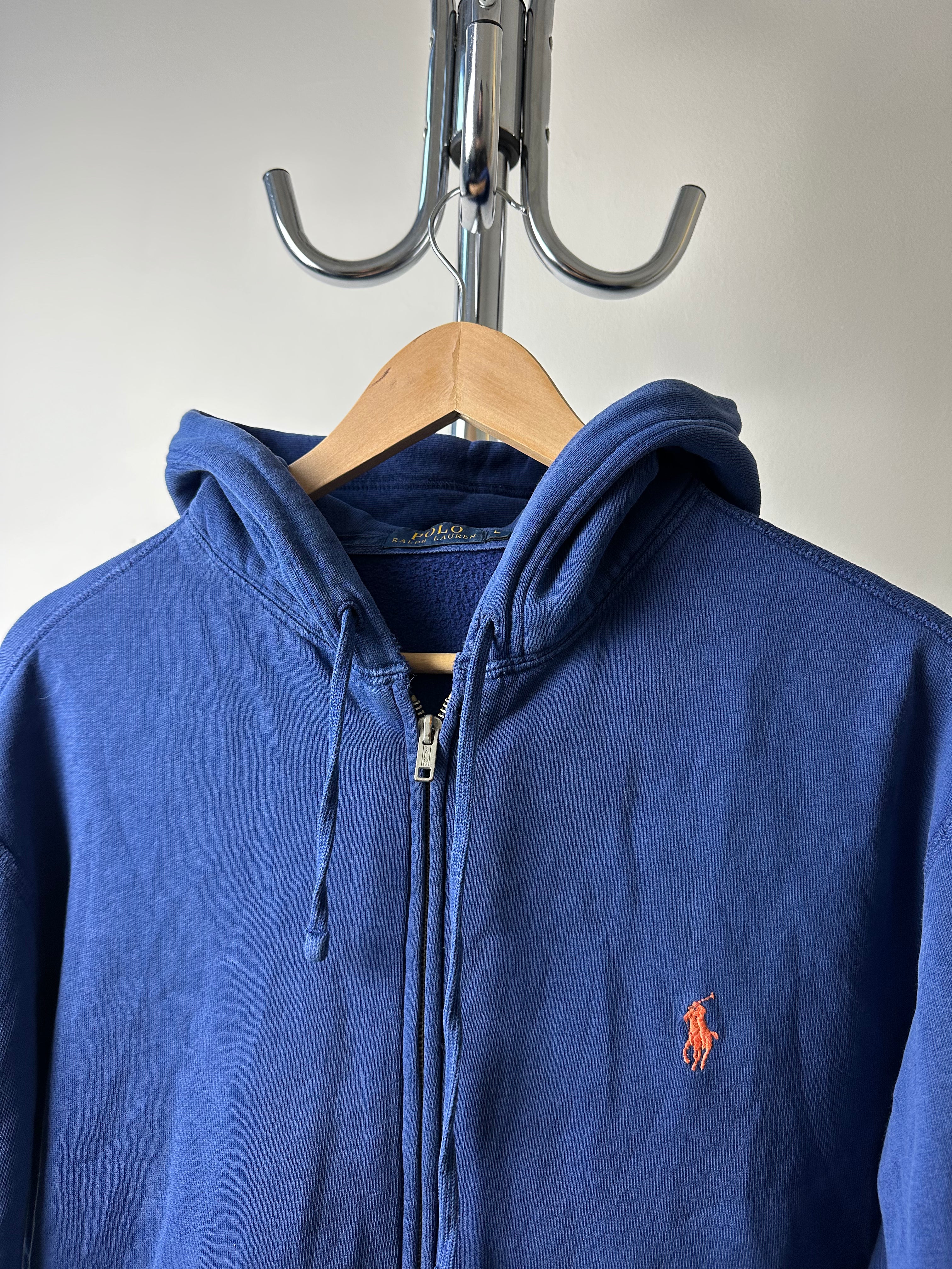 Vintage Polo Ralph Lauren Faded Blue Hoodie - size L