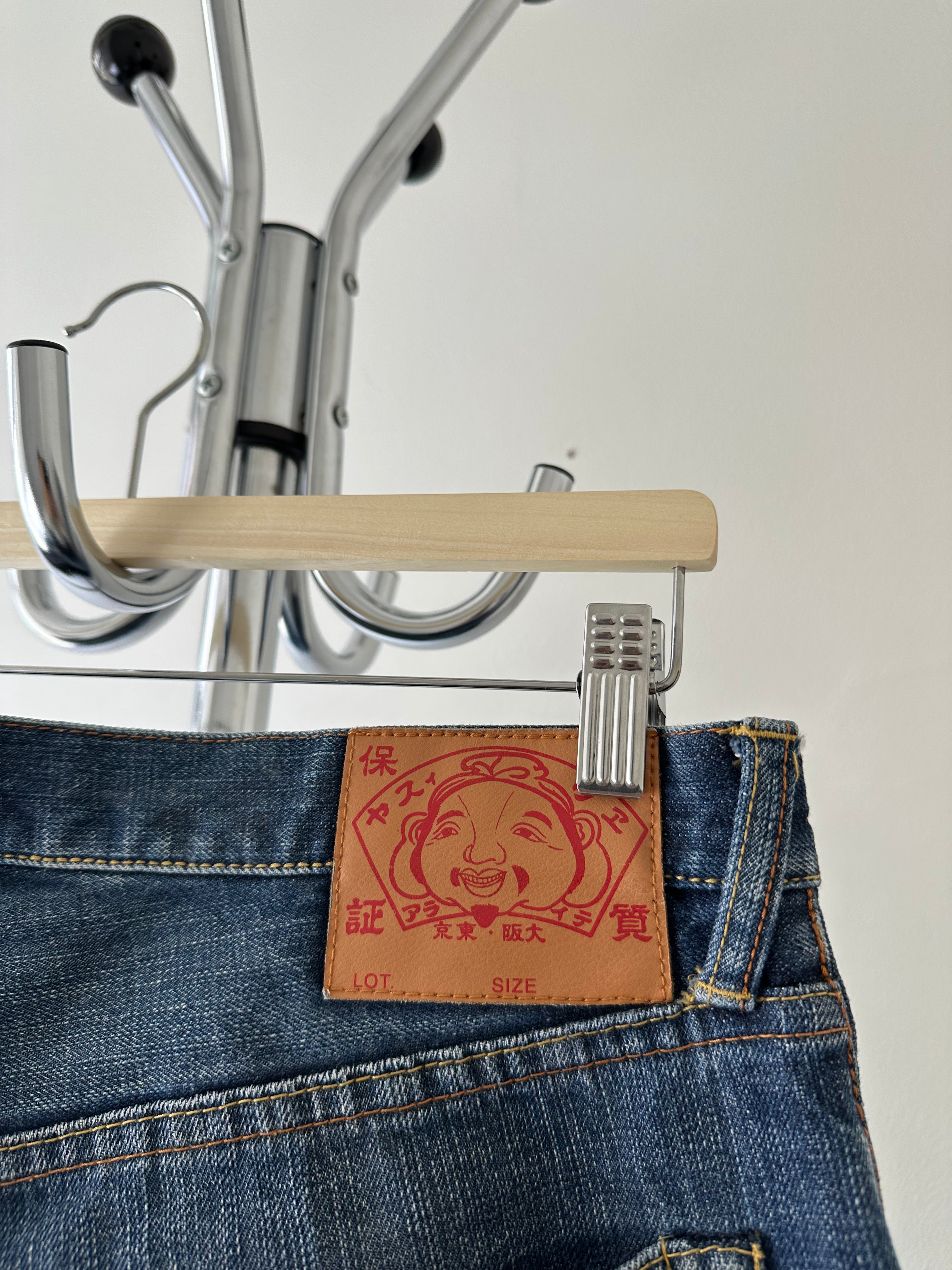 Vintage Evisu Embroidery Denim Pants - size 34 x 32