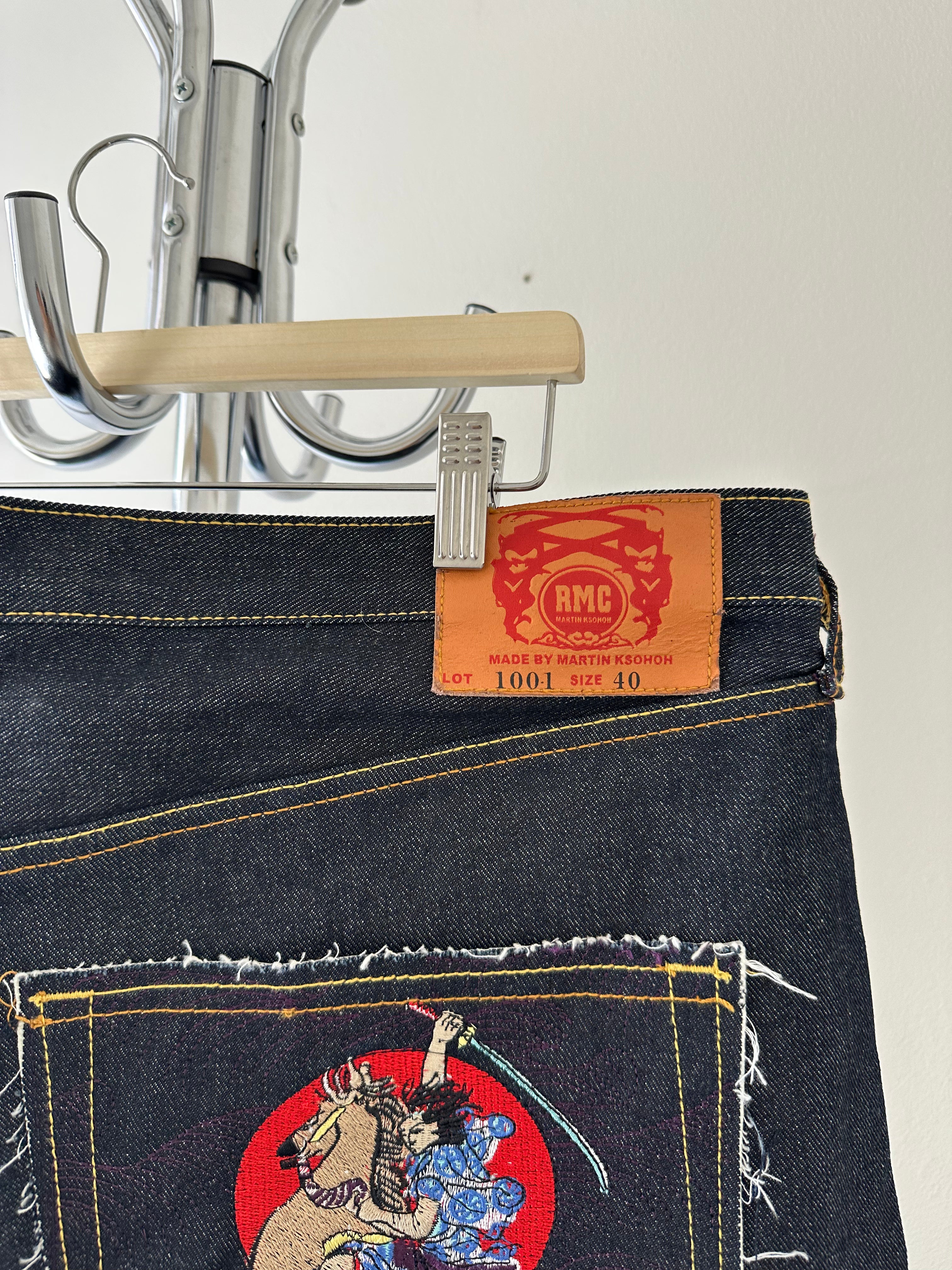 RMC Martin Ksohoh Embroidered Denim Pants - size 40x36