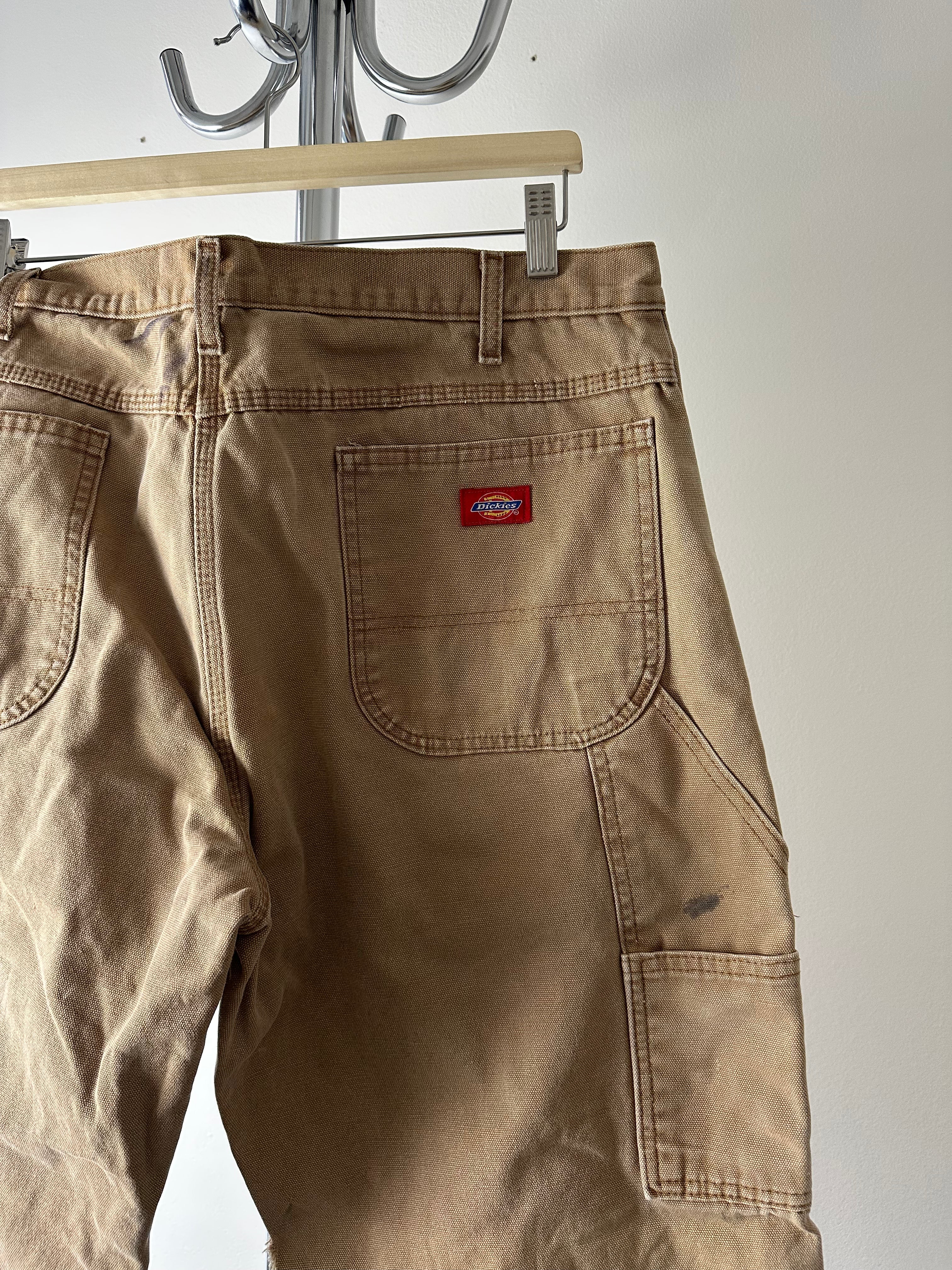 Vintage Dickies Single Knee Flannel-Lined Work Pants – size 38x30