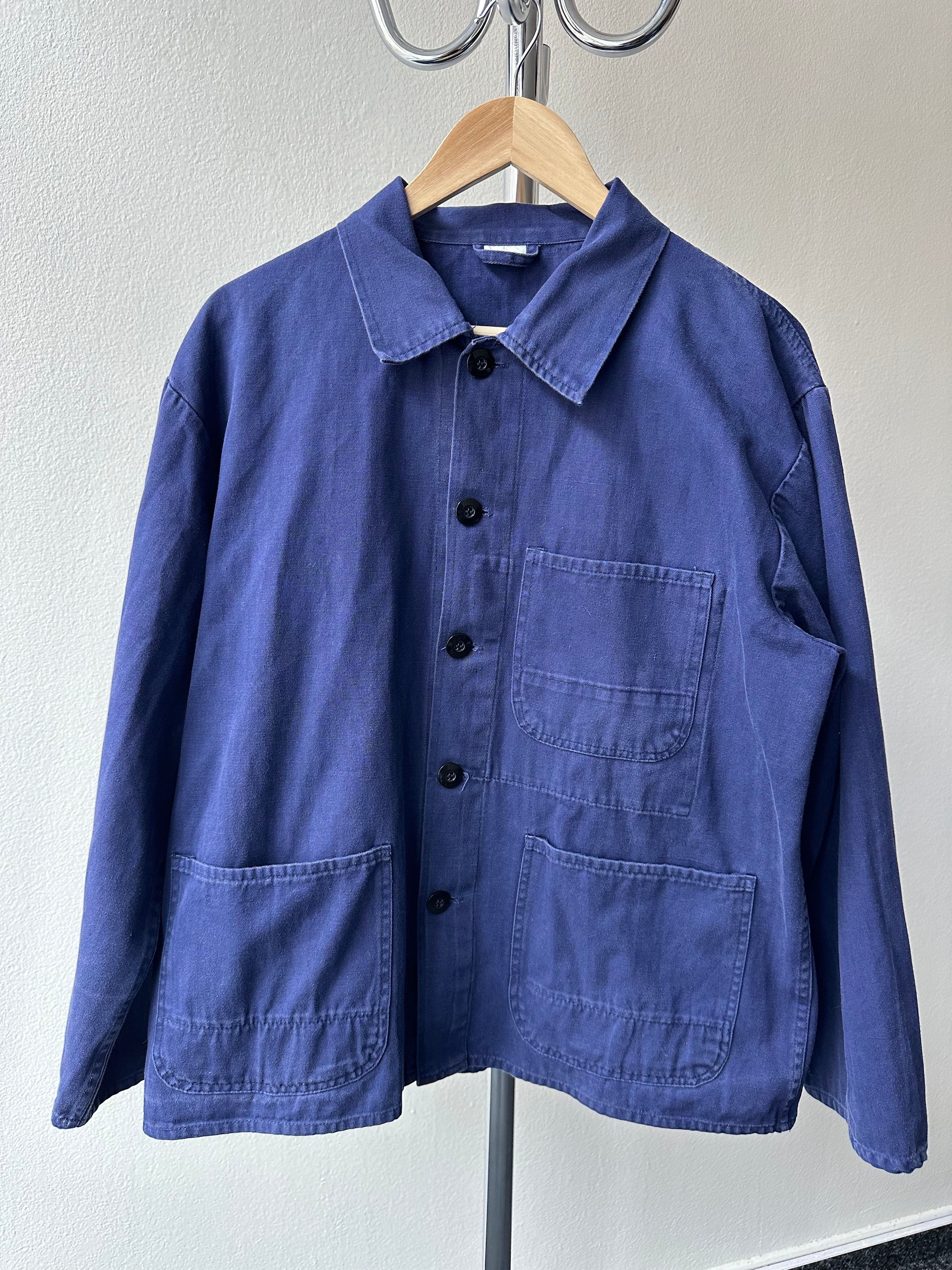 Vintage 1970s French Workwear Chore Jacket - size XL