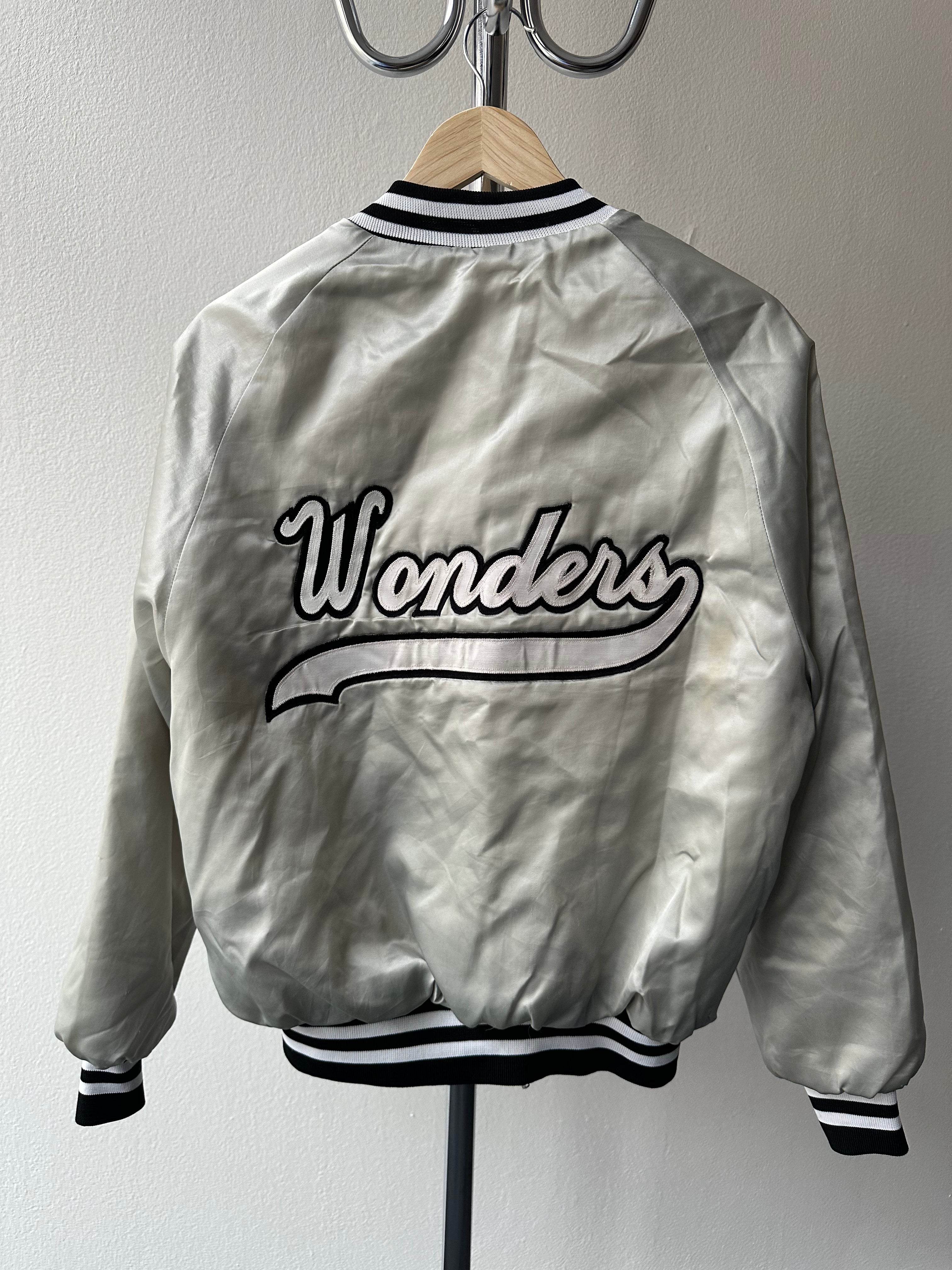 Vintage 1980s “Wonders” Satin Varsity Bomber Jacket - size M