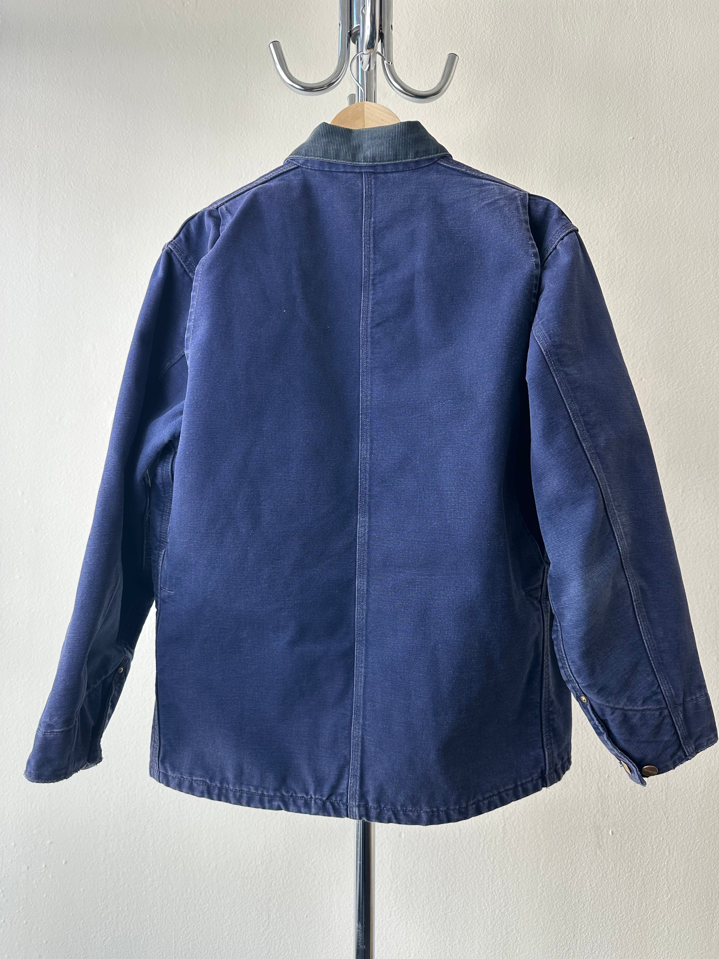 Vintage 1970s Carhartt "Indigo Blue" Chore Jacket - size L