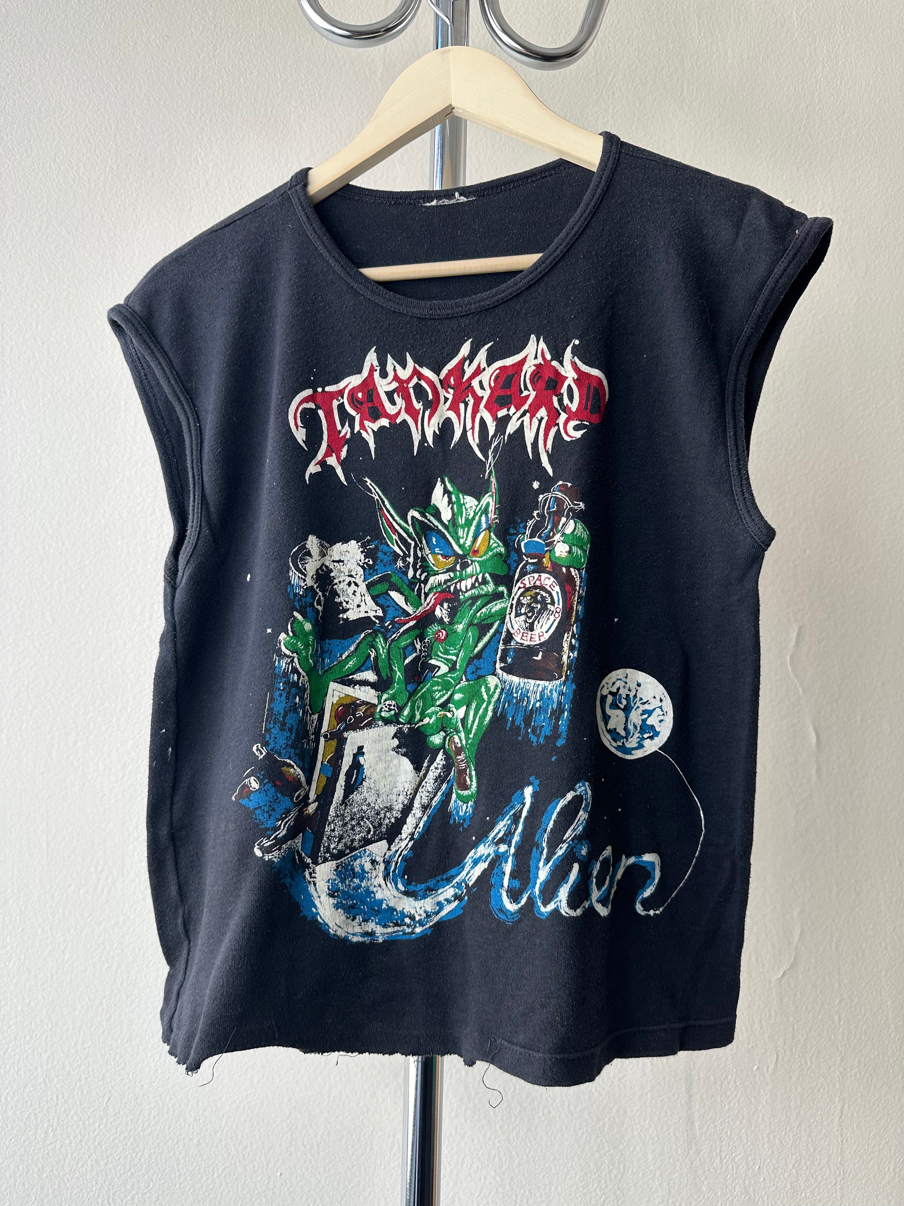 Vintage 1980s Tankard “Alien” Cut-Off Vintage Tee - size S/M