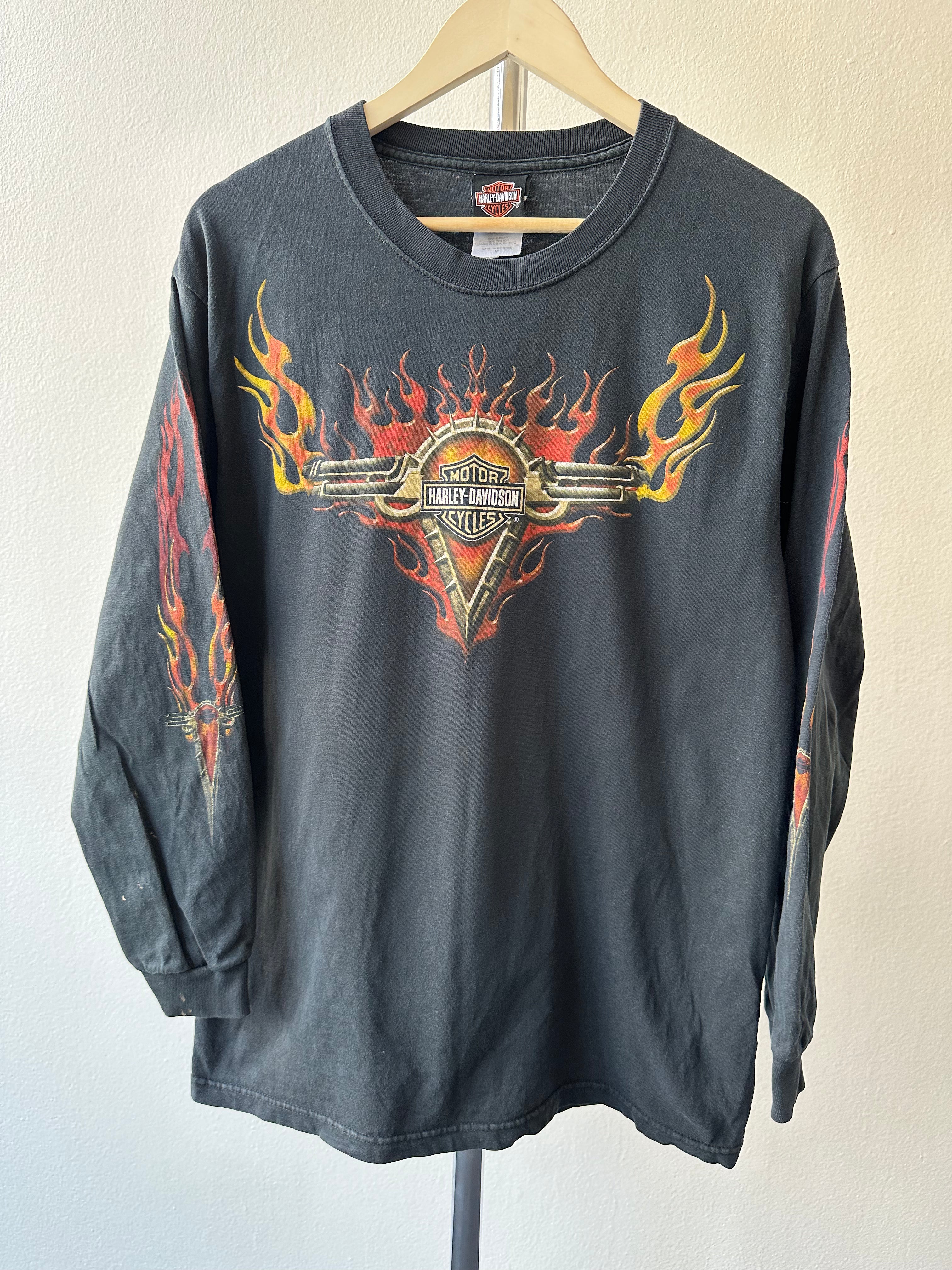 Harley Davidson Flames 2003 Longsleeve T-shirt - size M