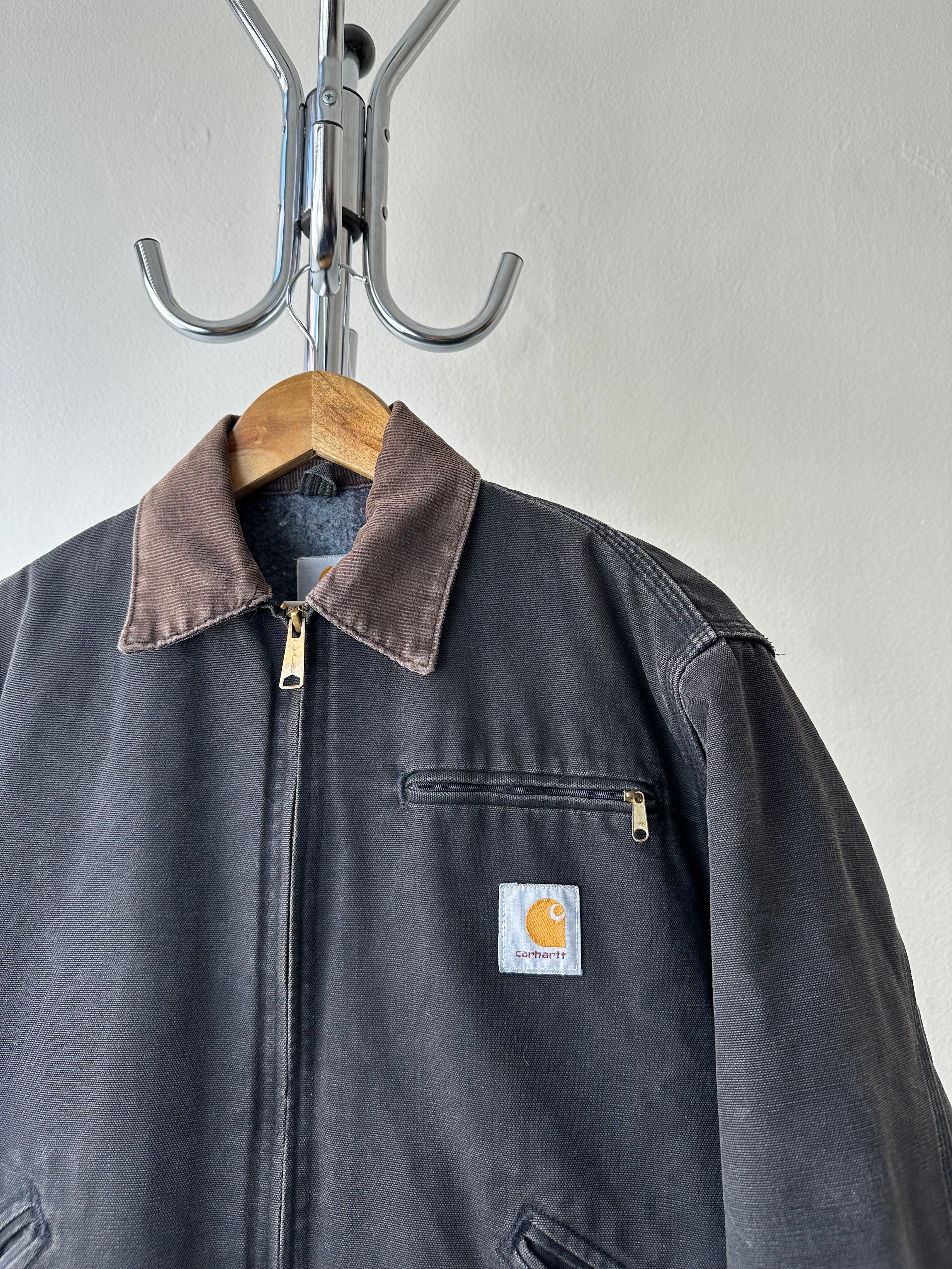 Vintage 1990s Carhartt J97 Detroit Faded Black Jacket - size S/M