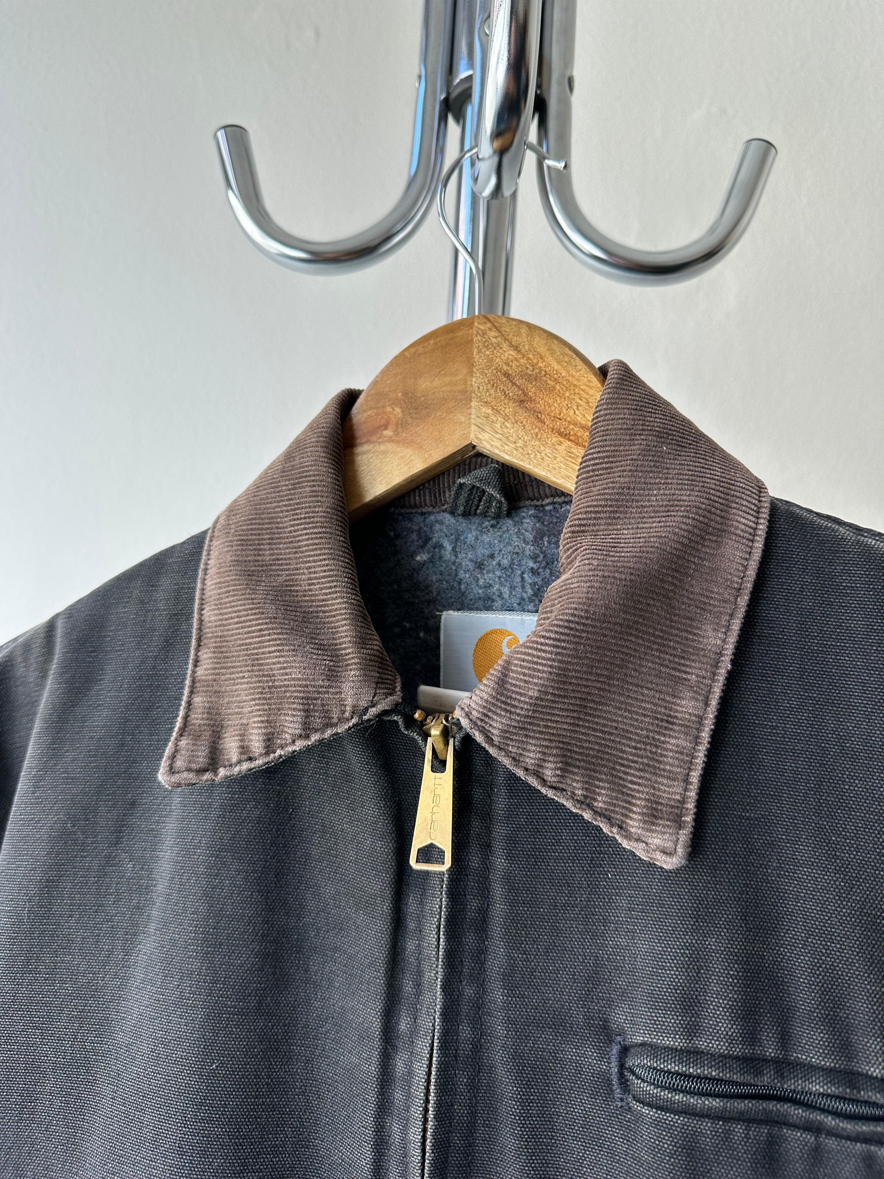 Vintage 1990s Carhartt J97 Detroit Faded Black Jacket - size S/M