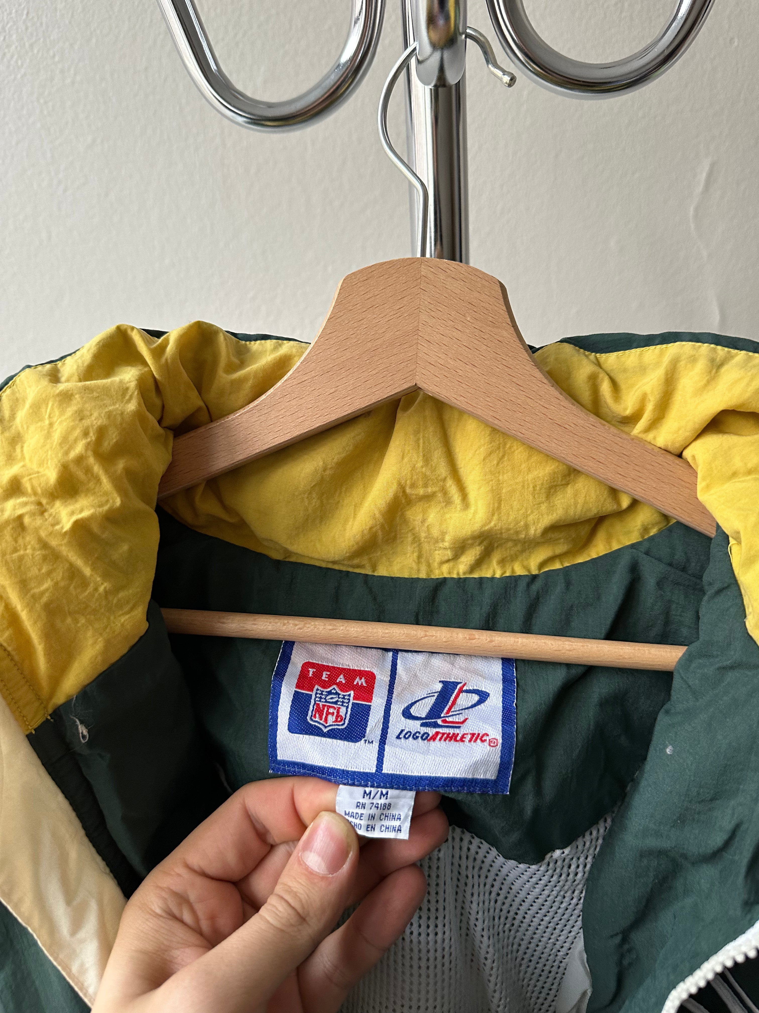 Vintage Green Bay Packers Windbreaker - size M