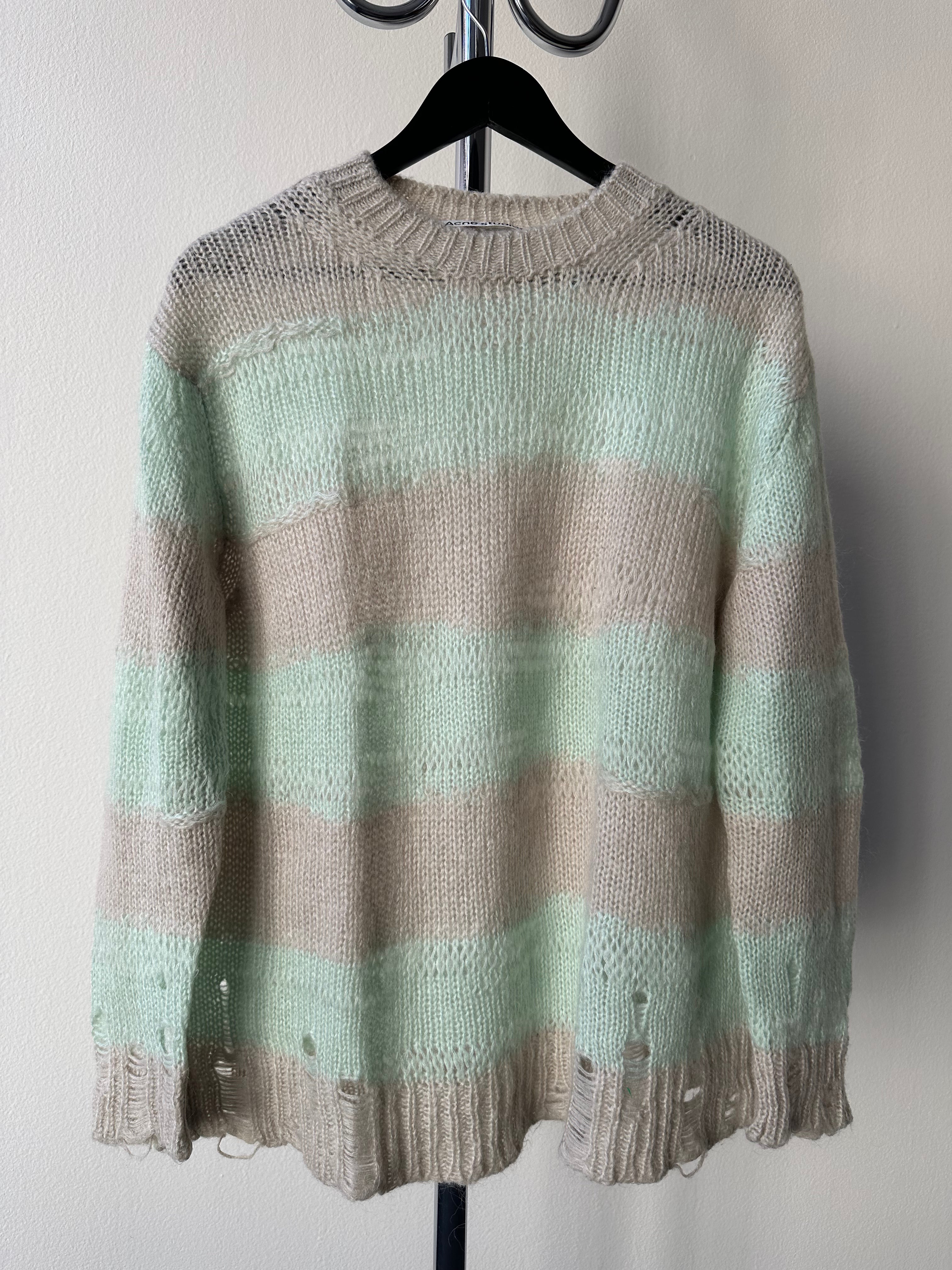 Acne Studios "Grunge" Distressed Pastel Knit - size M