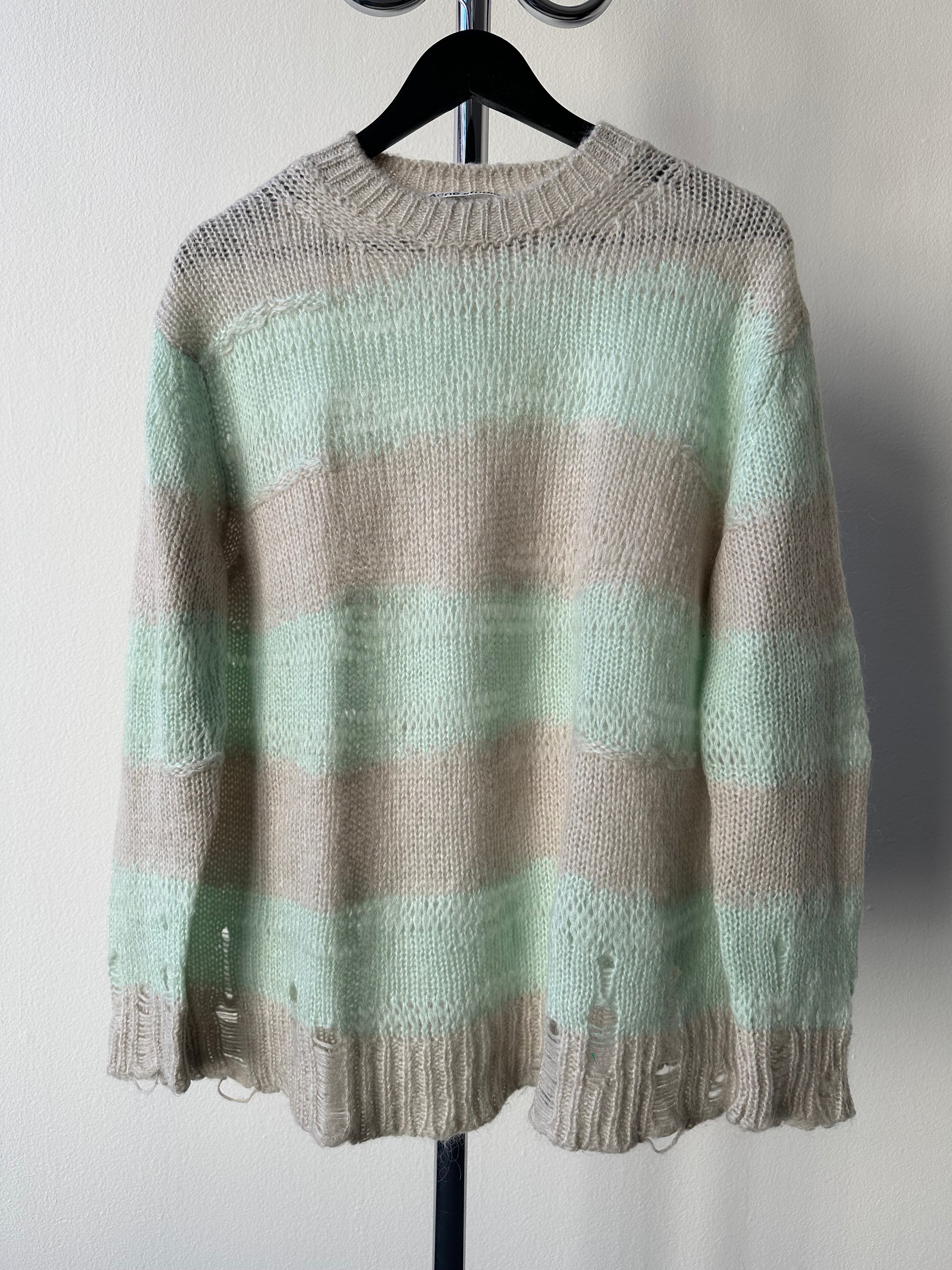 Acne Studios "Grunge" Distressed Pastel Knit - size M