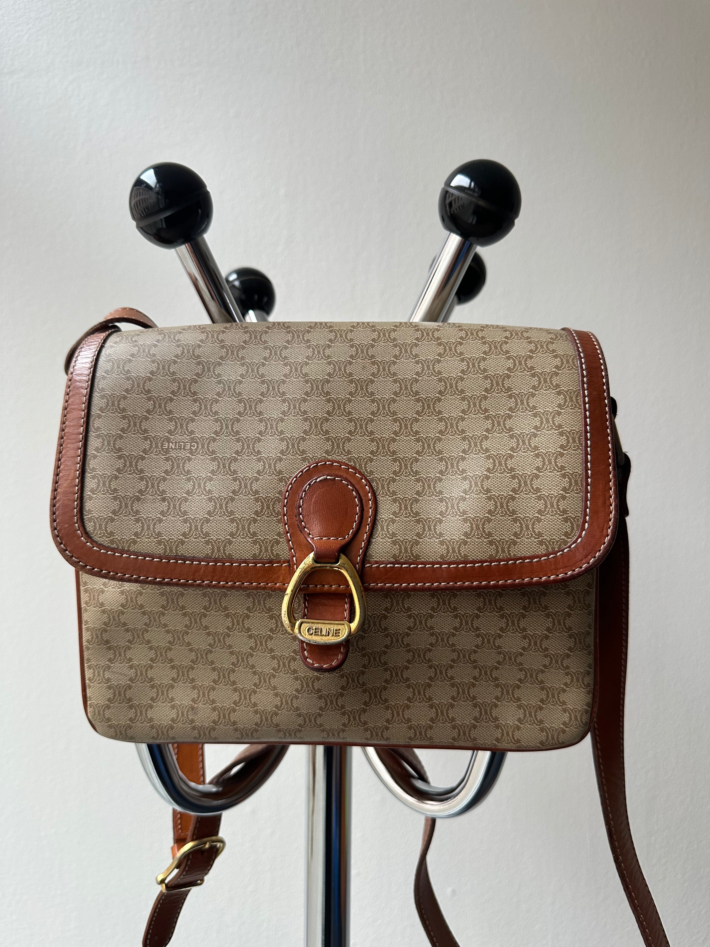 1990s Celine Macadam Crossbody Bag