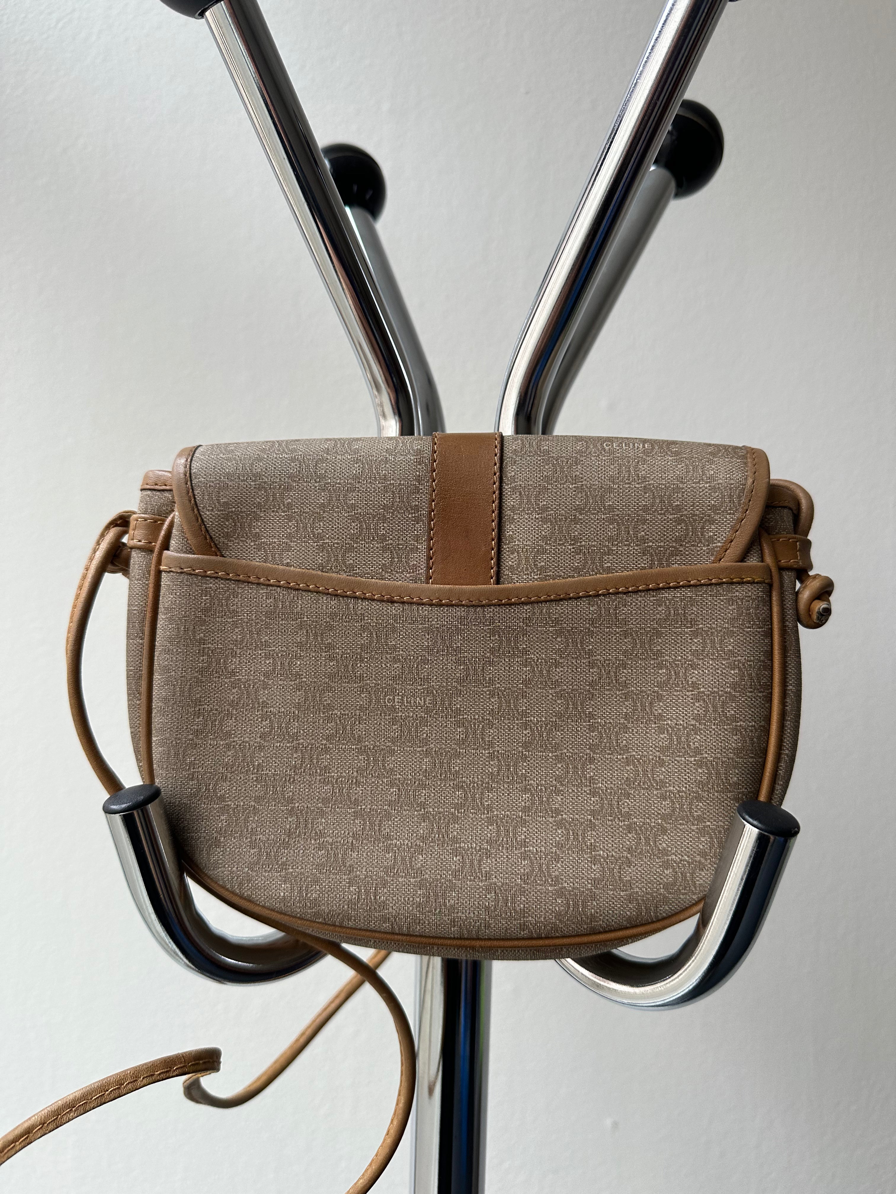 1990s Celine Macadam Mini Saddle Bag