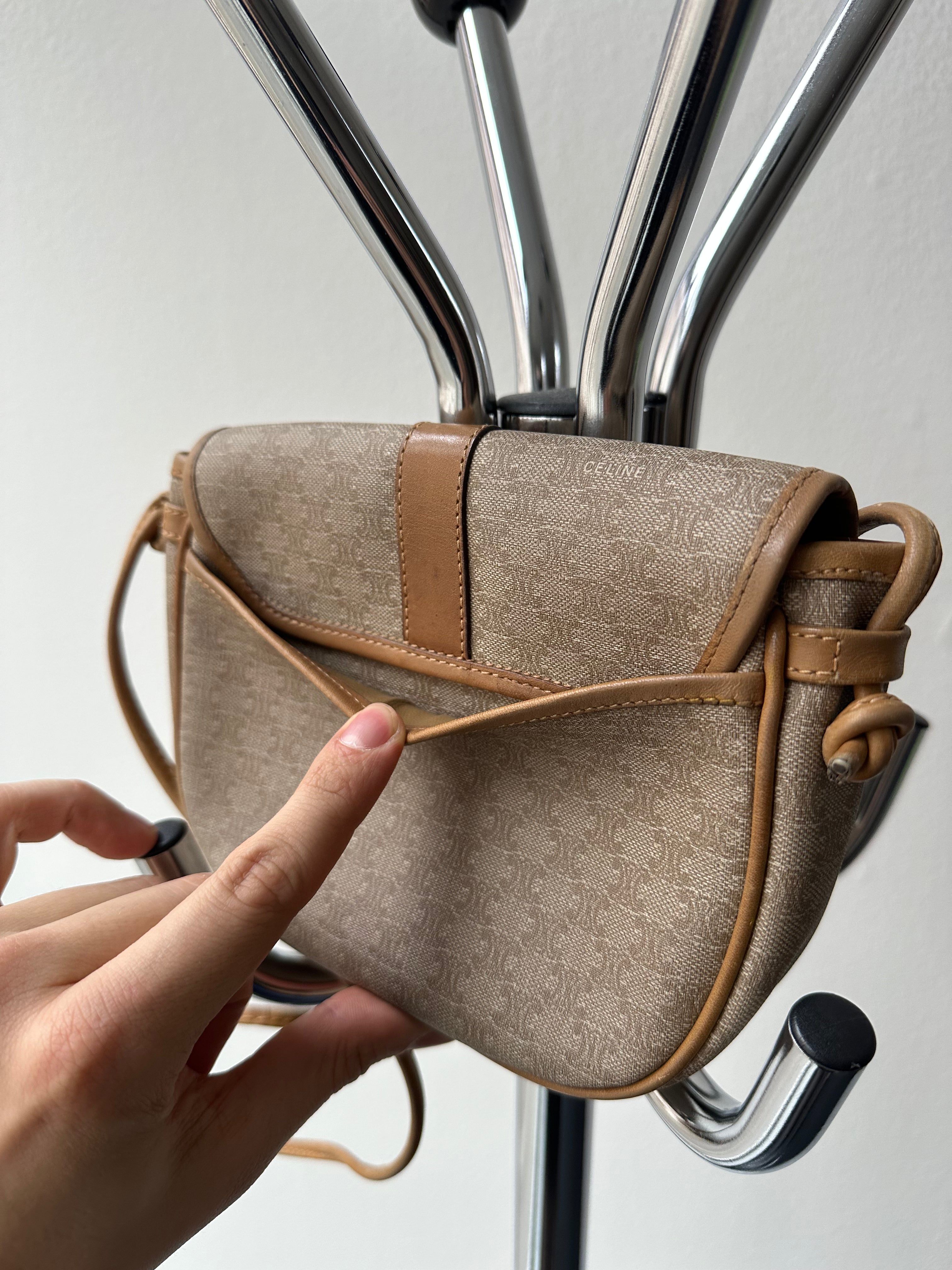 1990s Celine Macadam Mini Saddle Bag